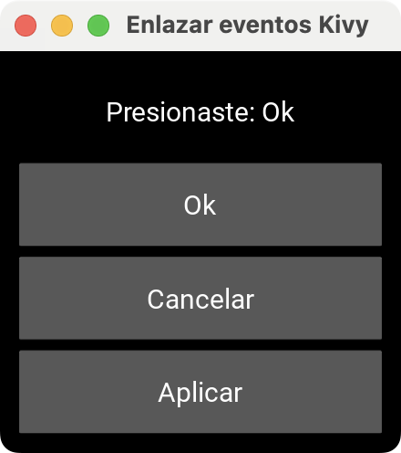 Enlace de eventos en Kivy