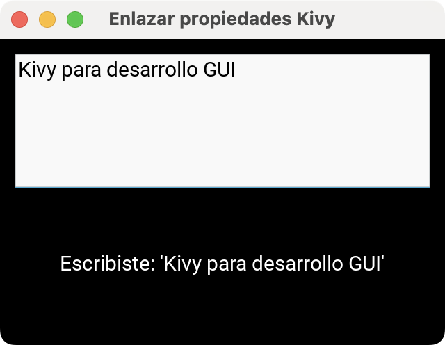 Enlace de propiedades en Kivy