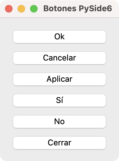 Botones en PySide6