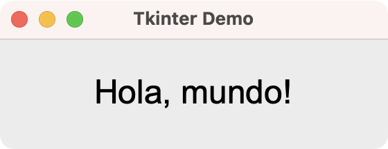 Aplicación 'Hola, Mundo!' con Tkinter y Python