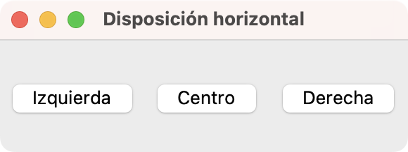 Disposición horizontal por empaquetado con .pack() en Tkinter