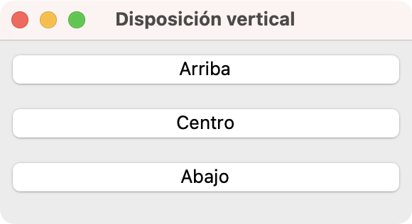 Disposición vertical por empaquetado con .pack() en Tkinter