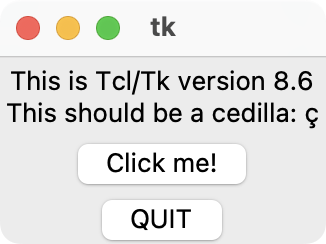 Aplicación de demostración de Tkinter